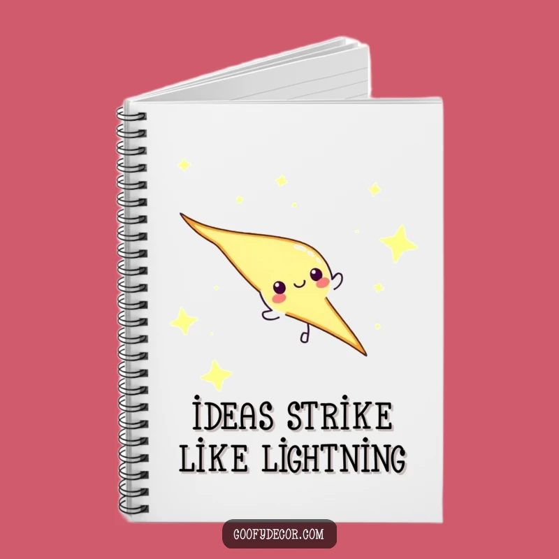 Funny Lightning Bolt Notebook - Jot Down Ideas with Cosmic Zest, Gift