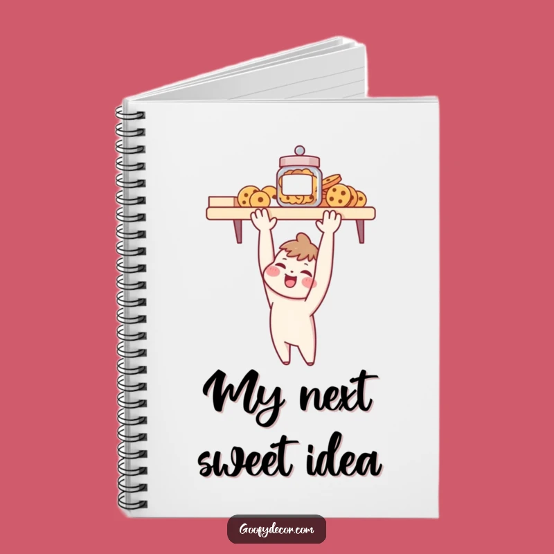 Funny Notebook: Cheerful Character's Cookie Plan, Humorous Journal Gift