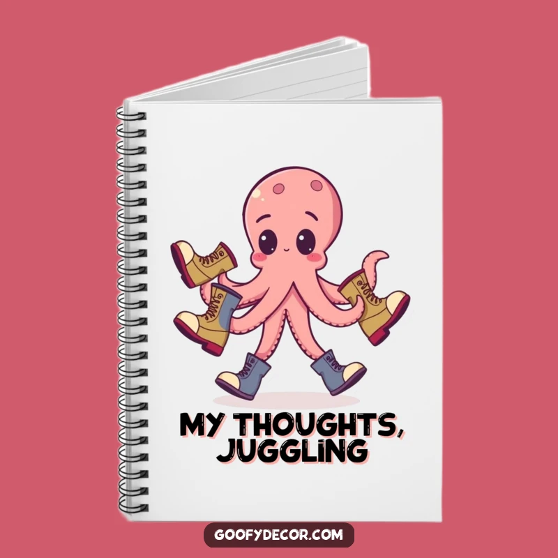 Funny Octopus Juggling Notebook: Jot Down Ideas with Whimsy - Giftable