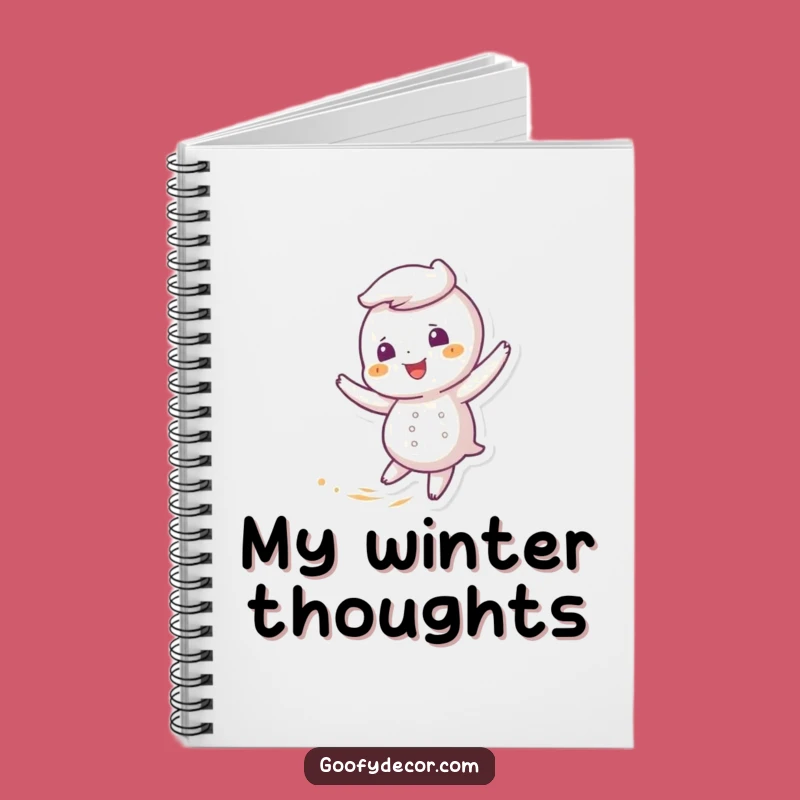 Funny Giggling Snowflake Notebook, Jot Down Ideas with Wintery Cheer