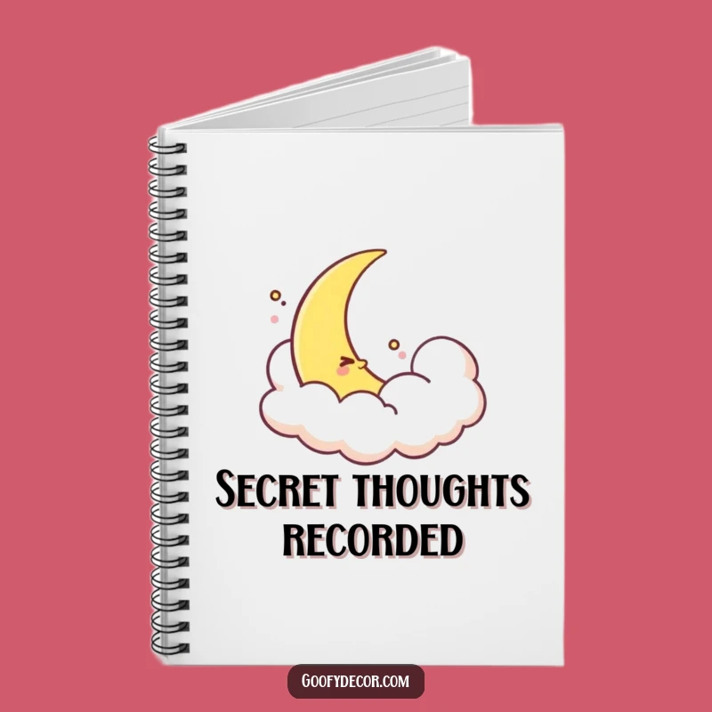 Funny Shy Moon Notebook - Capture Your Gentle Thoughts & Dreams!