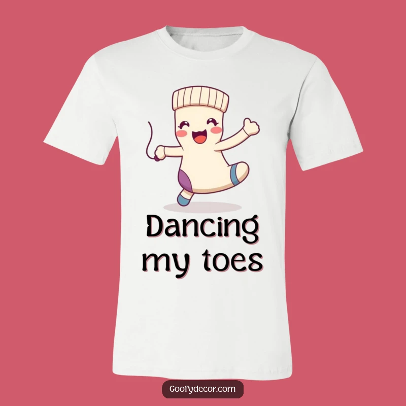 Funny Kawaii Sock Dance T-Shirt: Wacky Moves & Happy Feet - Great Funny Gift!