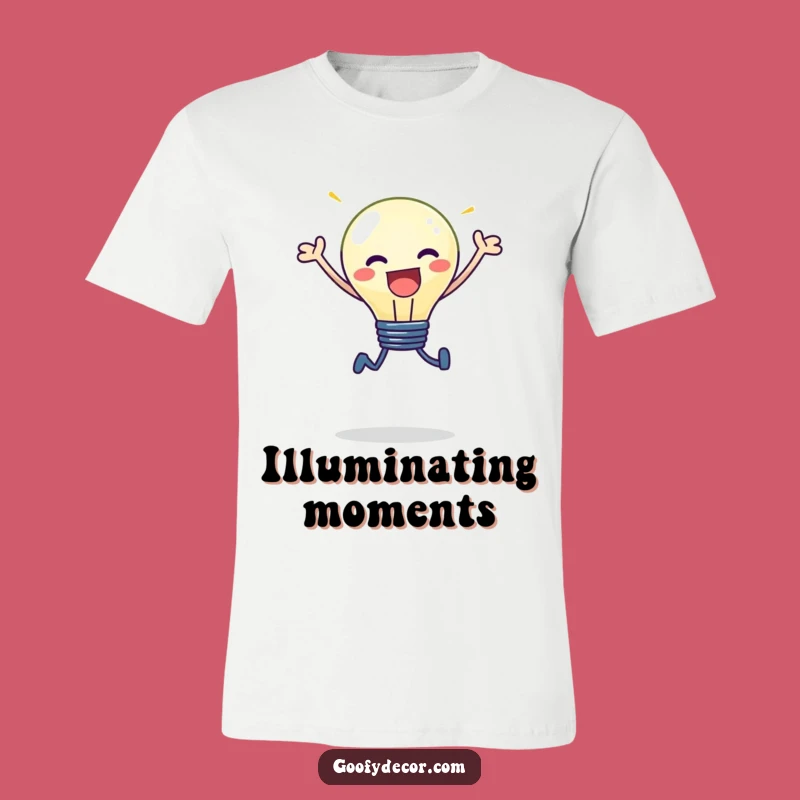Funny Kawaii Lightbulb Leap T-Shirt: Shine Bright & Leap High - Great Gift!