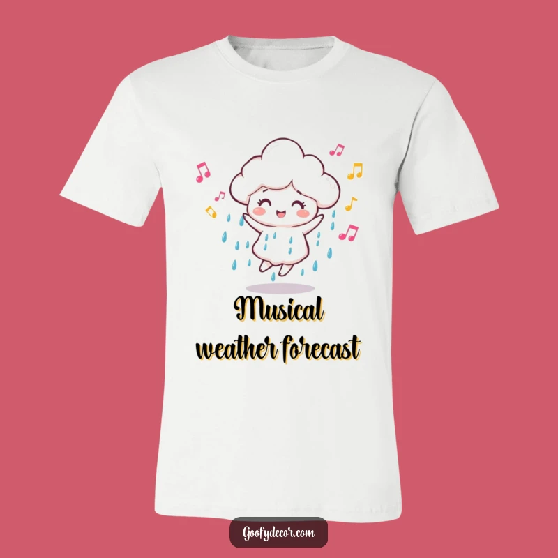 Funny Dancing Cloud T-Shirt - Music & Merriment for Rainy Days!