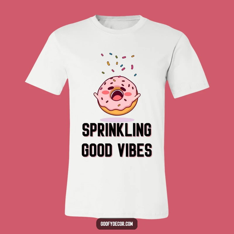 Funny Donut Sprinkle T-Shirt: Startled Pastry Apparel, Ideal Funny Gift
