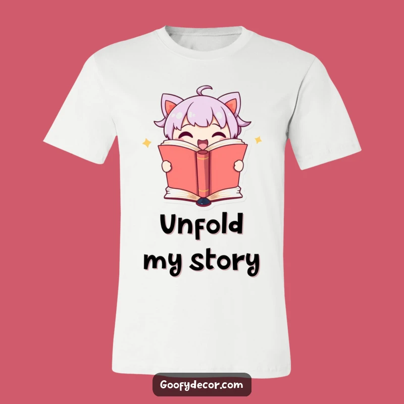 Funny Book Character Tee: Adorable Page Secret Reveal Shirt, Great Funny Gift for Book Lovers