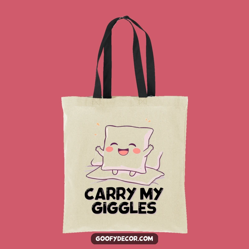 Funny Giggling Pillow Tote Bag: Carry Your Joyful Spirit Everywhere