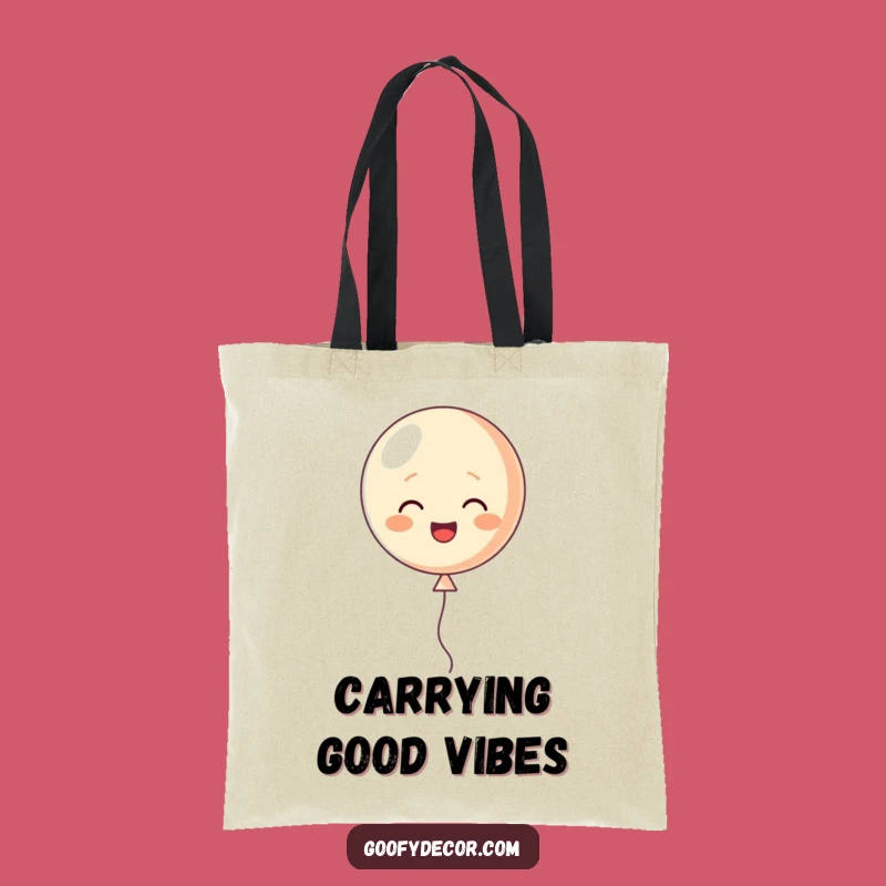 Funny Balloon Tote Bag: Cheerful Floating Character Art, Ideal Funny Gift for Everyday Joy