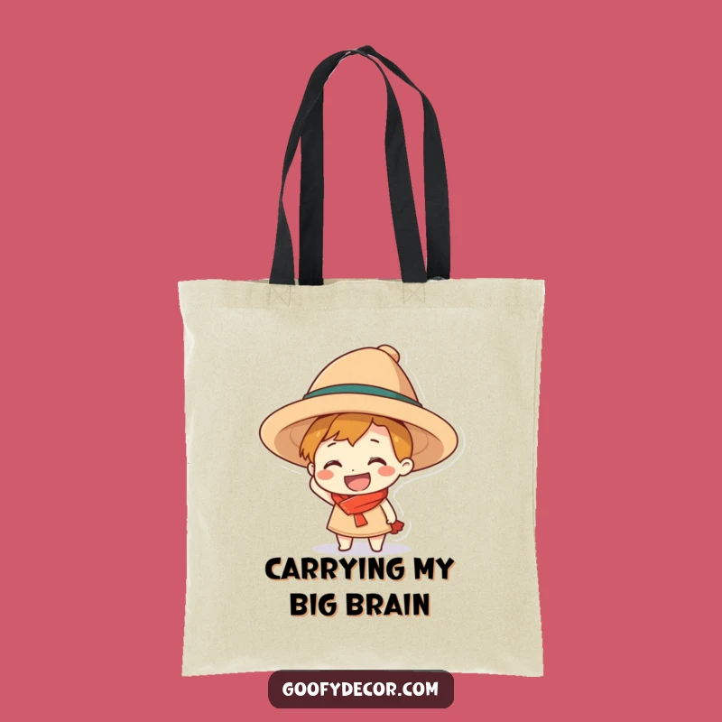 Funny Grinning Character Hat Tote Bag - Carry Your Style and Smiles
