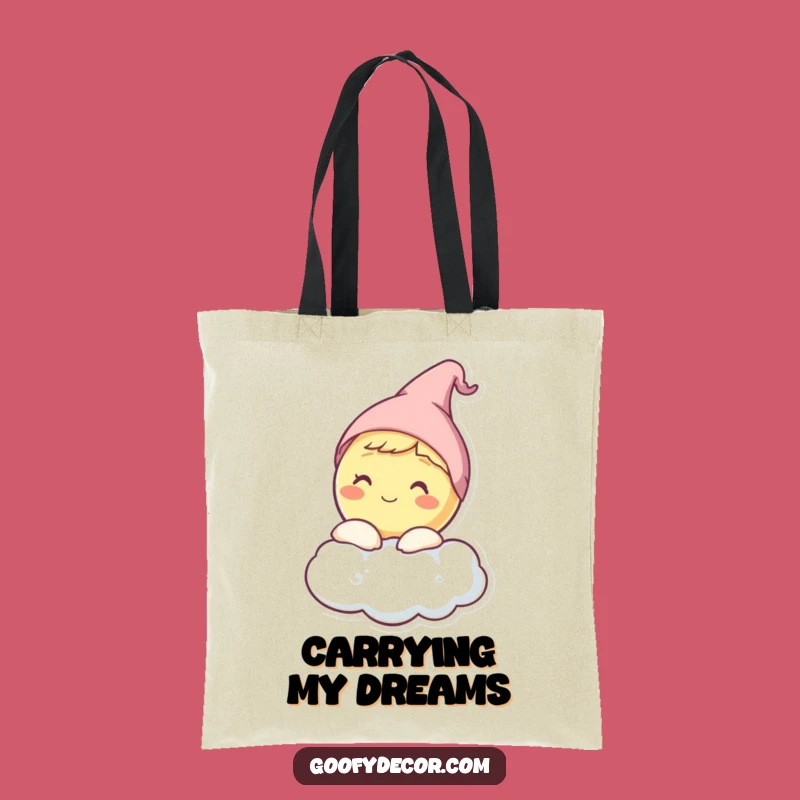 Funny Moon Tote Bag: Carry Your Dreams with a Sleepy Character
