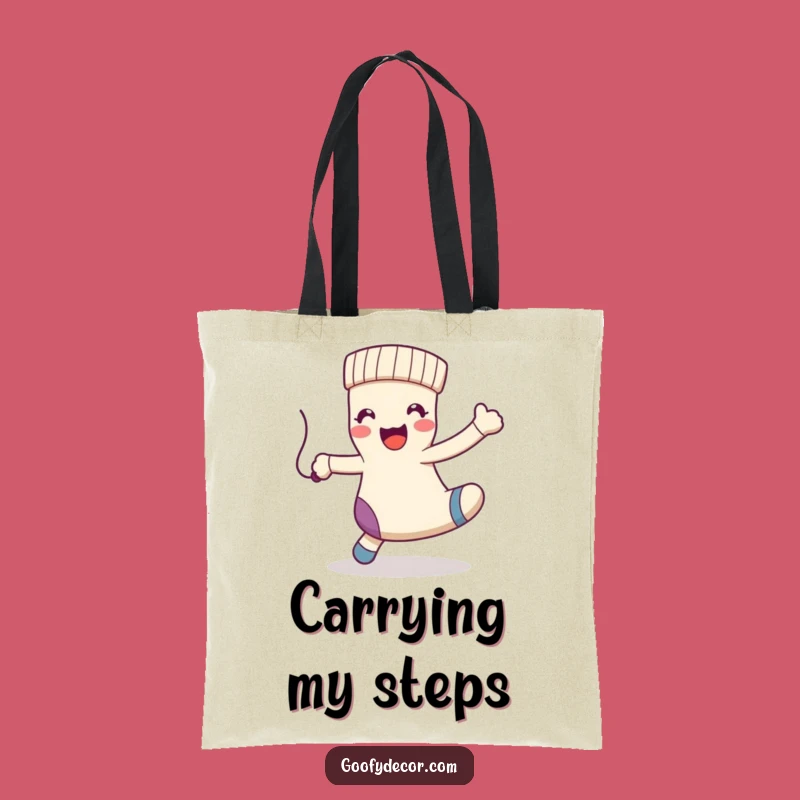 Funny Kawaii Sock Dance Tote Bag: Carry Your Fun - Perfect Funny Gift!