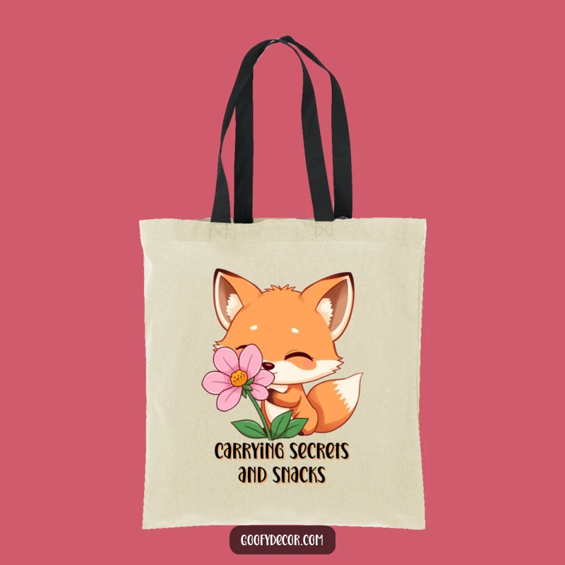 Funny Winking Fox Tote Bag: Playful Peek Accessory for a Stylish Gift