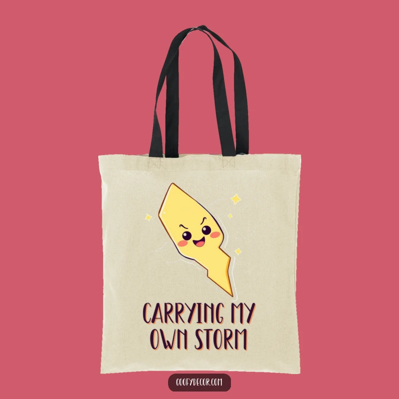 Funny Lightning Bolt Tote Bag: Carry Your Essentials with Mischievous Style