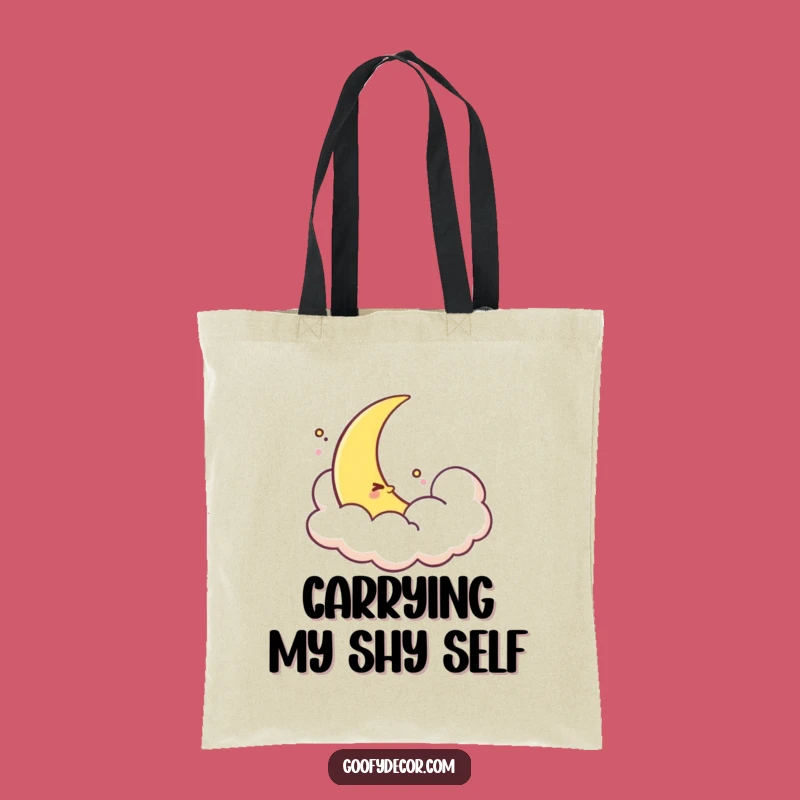 Funny Shy Moon Tote Bag - Carry Your Dreams & Essentials!