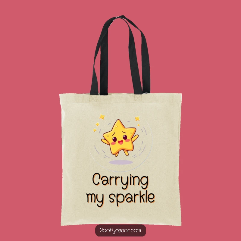 Funny Startled Star Tote Bag - Carry Your Cosmic Energy