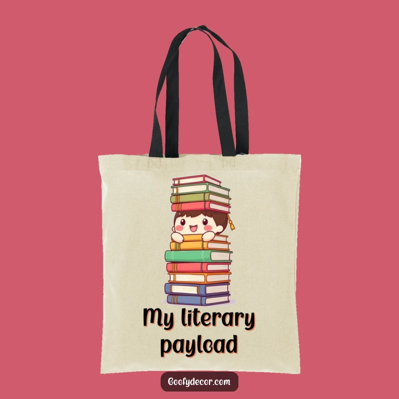 Funny Happy Character Book Tote Bag - Carry Your Library with a Smile