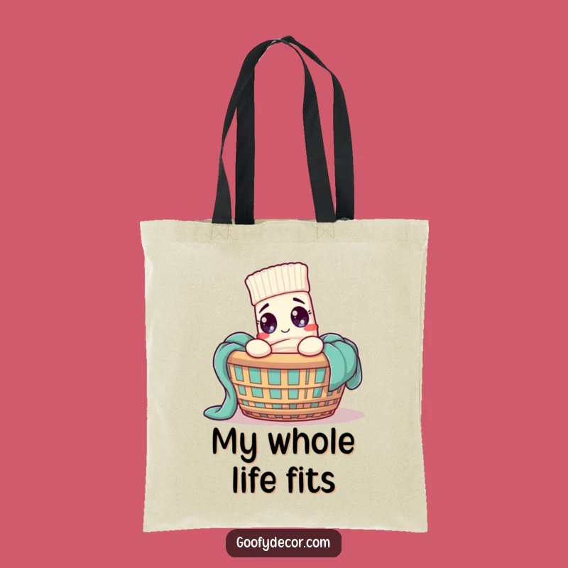 Funny Sock Laundry Chaos Tote Bag: Hilarious Cartoon Sock Carry-All Gift