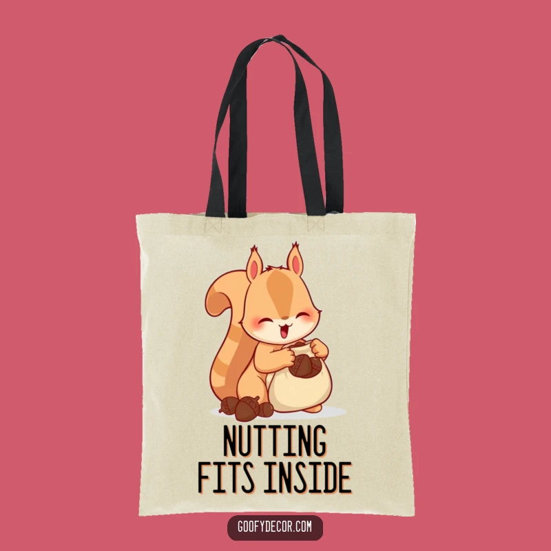 Funny Squirrel Acorn Tote Bag - Stylish Hoarding Rodent Bag